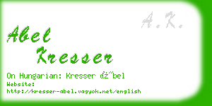 abel kresser business card